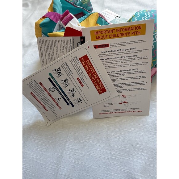 Speedo Kids Splash Jammer Life Jacket Vest In “Good Vibes” Print Sz 33-55lbs New - Picture 5 of 5